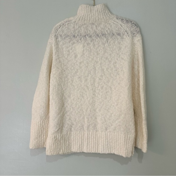 NWT Vince Wool Blend Cream Cowl Turtleneck Sweater Sz XS Cozy Nubby Long Sleeve - Picture 4 of 10
